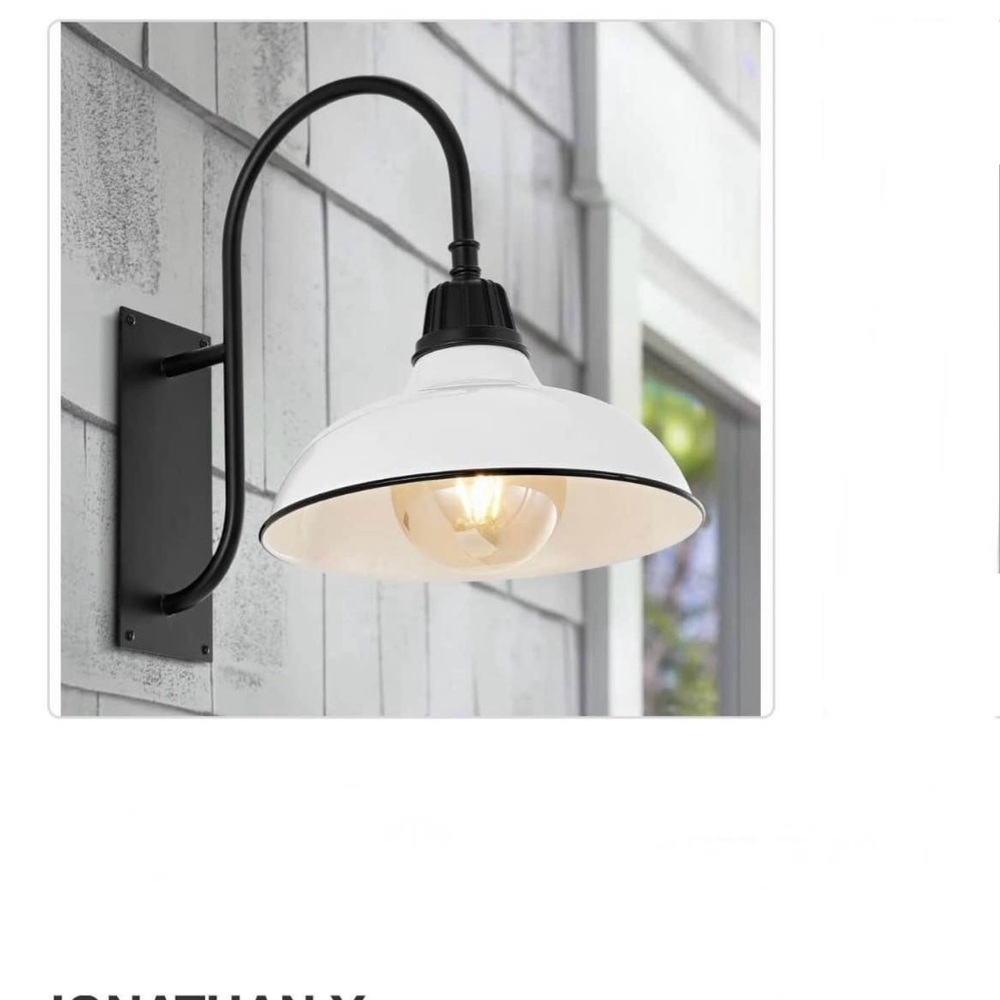 White and Black Wall Sconce Light